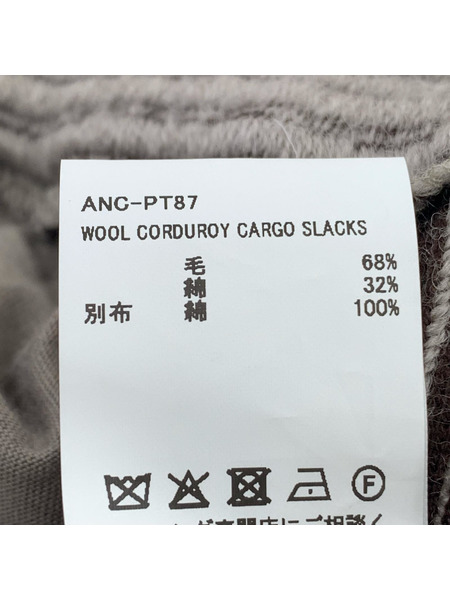 ANCELLM パンツ 25AW WOOL CORDUROY CARGO SLACKS