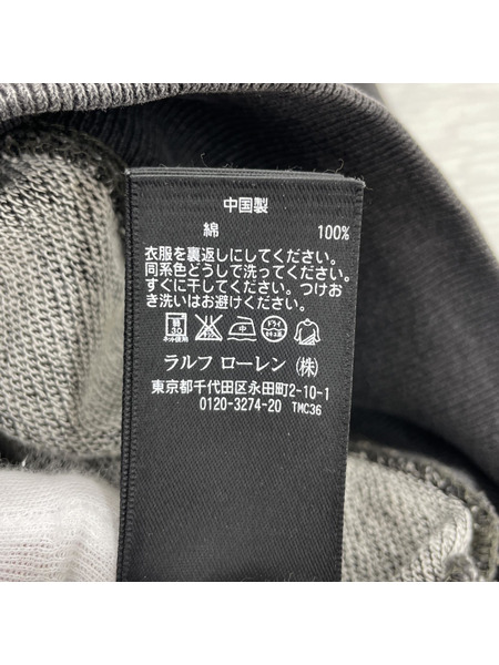 RRL 両Vガゼット スウェット S ブラック