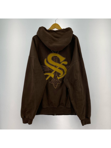 パーカー(ジップアップ) SUPPLIER ジップパーカー 茶 XL