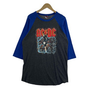 AC/DC ラグランカットソー (L) 青グレー