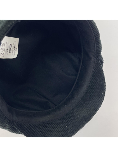 STANDARD CALIFORNIA CORDUROY NEWS BOY CAP 黒