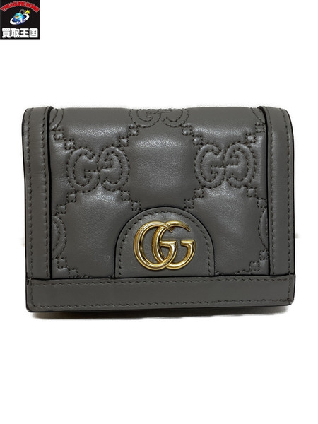 グッチ コンパクトウォレット GGマトラッセ/723789/グレー