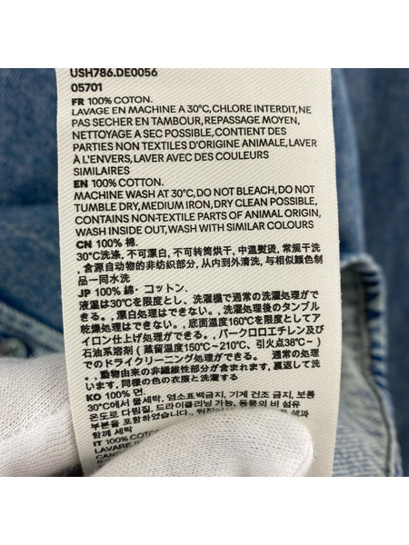 AMI paris AMI DE COUR ロゴ刺繍 デニムシャツ M ブルー USH786.DE0056