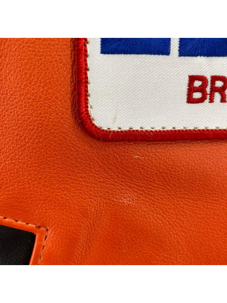 VANSON ライダース TJ ライダース ワッペン オレンジ 40