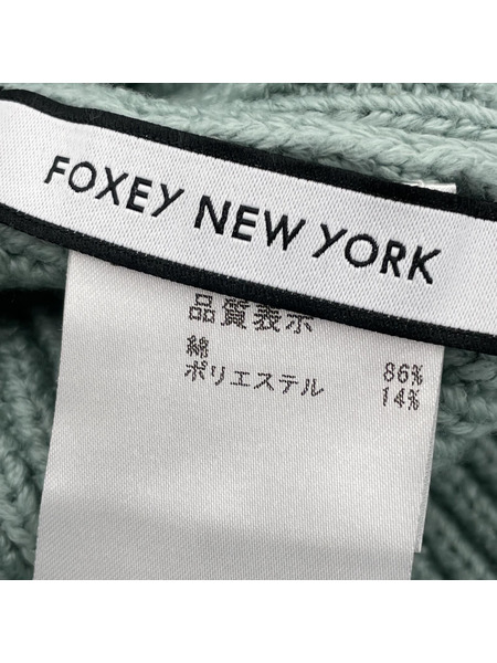 FOXEY NEWYORK/ニットエンジェルタートル/40/ミント