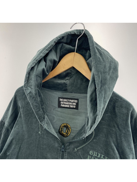 WACKO MARIA VELOUR HOODED JACKET TYPE 2 Lサイズ GRN