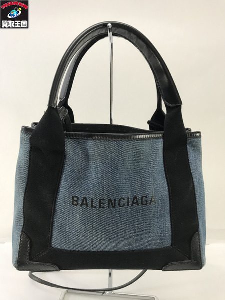 Balenciaga ショルダーバッグ NAVY CABAS XS デニム インディゴ 390346 4108 V 002123