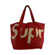 Supreme 20SS Raffia Tote Bag 赤