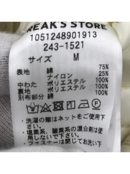 FREAK'S STORE 襟コーデュロイ切替コットンナイロンブルゾン/オフホワイト/M