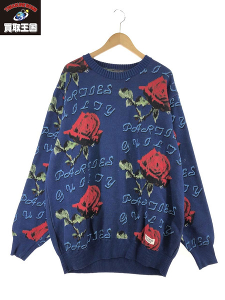 WACKO MARIA 22AW ROSE JACQUARD SWEATER L[値下]