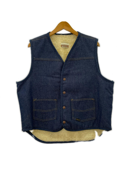 OLD・VINTAGE ジレ・ベスト 70s Sears 裏ボア デニムベスト