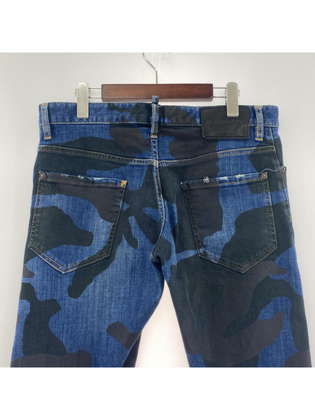 DSQUARED2 カモフラペイントデイムパンツ S74LB0539 S30342(48)