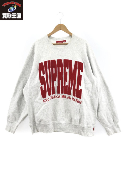 Supreme 21AW Cities Arc Crewneck スウェット グレー L