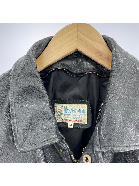 OLD・VINTAGE レザージャケット houston ESTABLISHED (M) 黒
