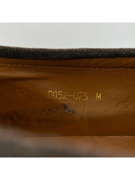 B:MING LIFE STORE by BEAMS シューズ スエード ペニー ローファー 茶 (M)