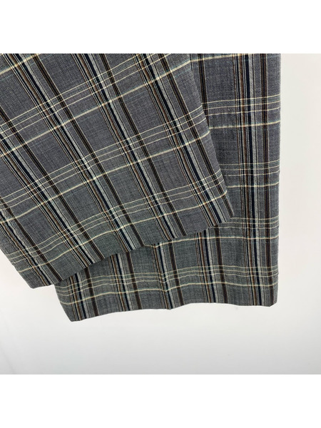 SUNSEA CHECK WIDE PANTS チェックワイドパンツ 2 グレー[値下]
