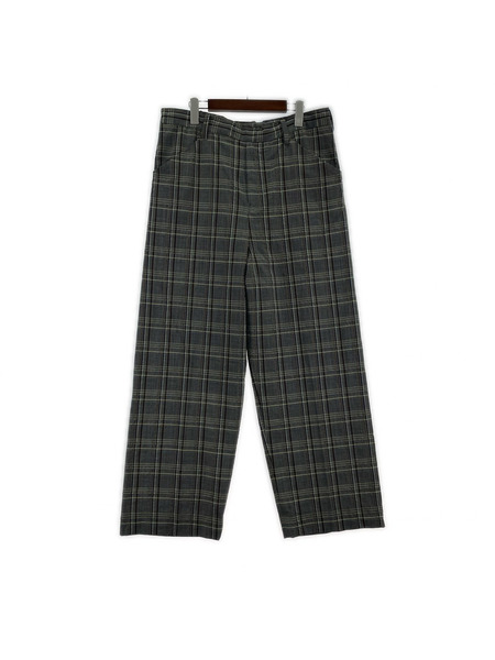 SUNSEA CHECK WIDE PANTS チェックワイドパンツ 2 グレー[値下]