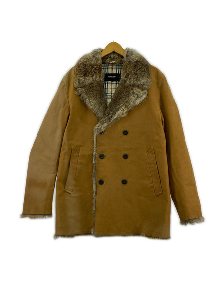 BURBERRY BLACK LABEL ジャケット 豚革ラビットファー/ブラウン