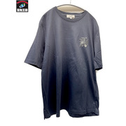 HERMES レザーパッチTシャツ M ネイビー