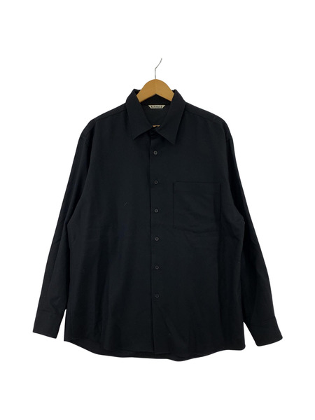 AURALEE/20AW/SUPER LIGHT WOOL SHIRTS/シャツ/3/ブラック｜商品番号 ...