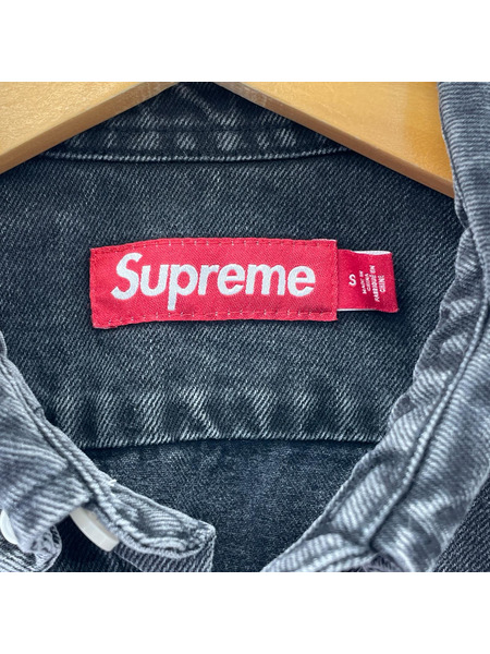 Supreme 長袖シャツ 25FW Small Box Denim Shirt Black S