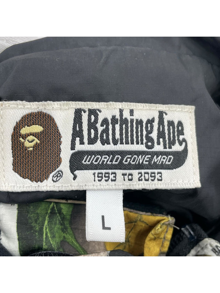 A BATHING フォレストカモ ナイロンマウンテンパーカー L