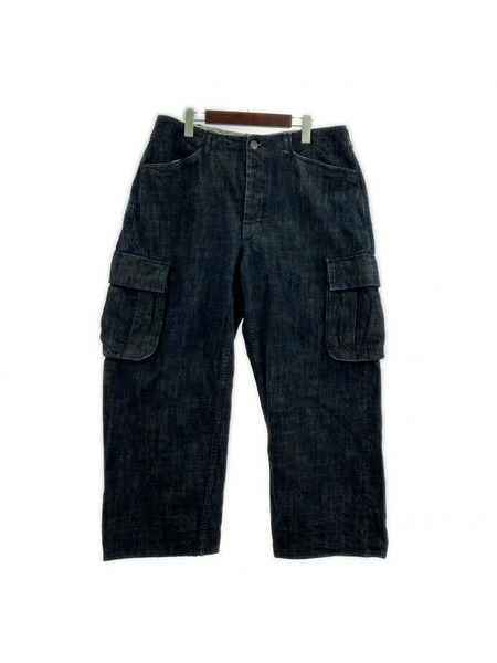 EVISU デニム・ジーンズ デニム カーゴ バックプリント インディゴ 36×40