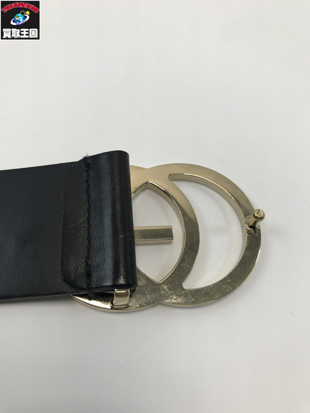 GUCCI グッチ GGマーモント レザー ベルト ブラック