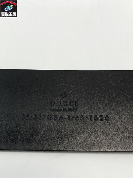 GUCCI グッチ GGマーモント レザー ベルト ブラック