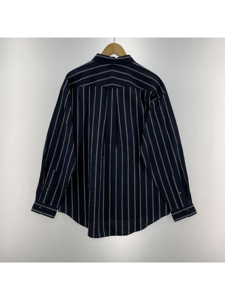 DESCENDANT 24SS KENNEDYS MULTI STRIPE LS SHIRT ネイビー 01