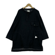 and wander 長袖シャツ リネン混 黒 3