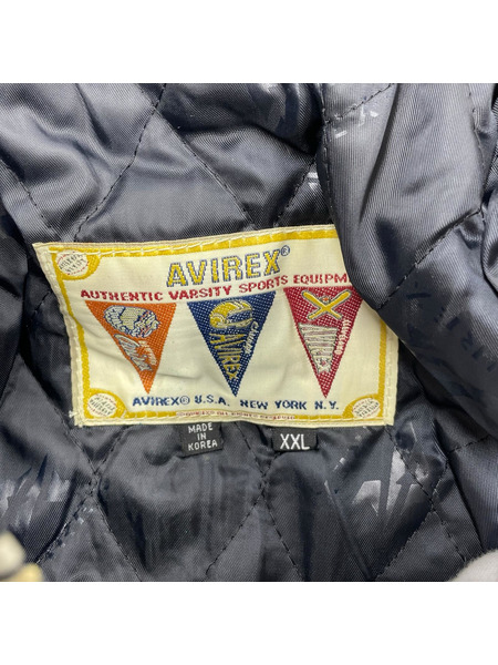 AVIREX レザージャケット VARSITY HI-ROLLERS  BLK XXL