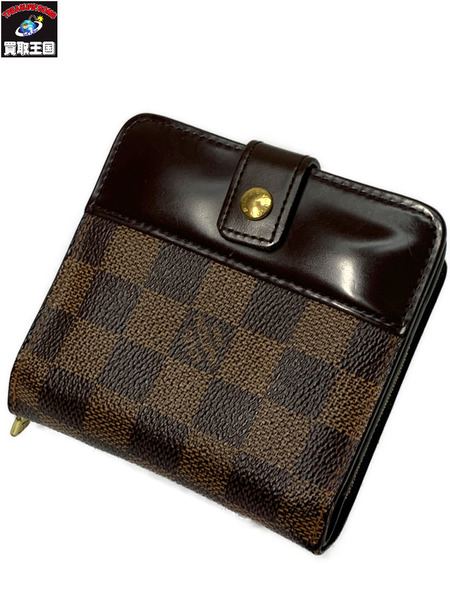 LV ダミエ・エベヌ コンパクト ジップ N61668 本体のみ ルイ ヴィトン LOUIS VUITTON  財布 コンパクトウォレット 二つ折り