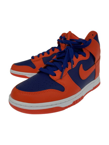 NIKE Dunk High Retro Orange and Deep Royal