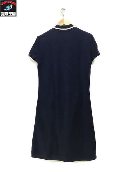 CHANEL  ココボタン ワンピース 紺(42)