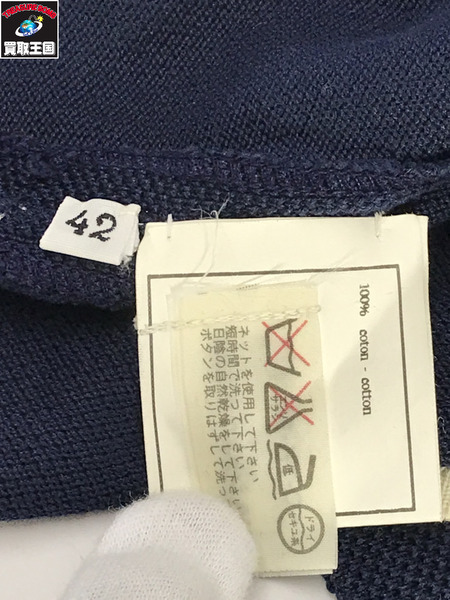 CHANEL  ココボタン ワンピース 紺(42)