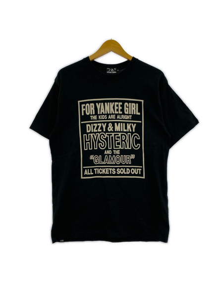 HYSTERIC GLAMOUR 半袖Tシャツ・カットソー YANKEE GIRL プリントTee/黒