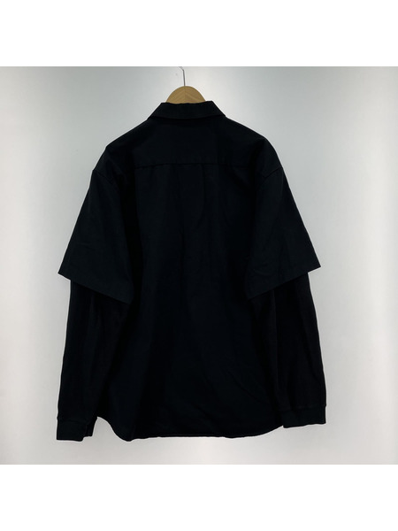 Supreme THERMAL SLEEVE L/S WORK SHIRT BLACK SIZE:XL[値下]