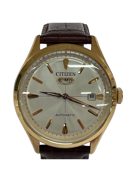 CITIZEN デイデイト 裏スケルトン 自動巻腕時計 レコードレーベル