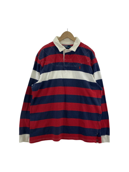 POLO RALPH LAUREN ボーダー L/S ラガーシャツ (XXL)