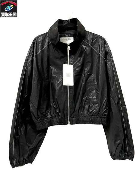 Martin Kim バックロゴ コーティングトラックジャケット S ブラック[値下]