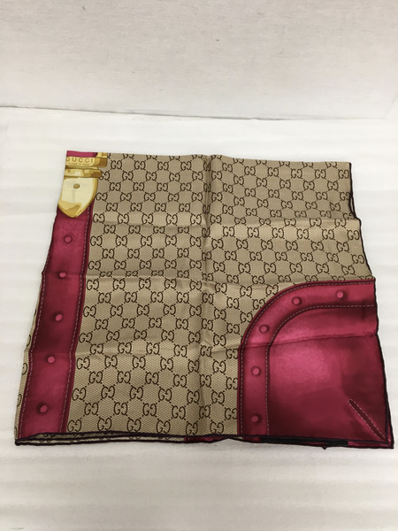 GUCCI　小物 ベルト柄/GGスカーフ/シルク