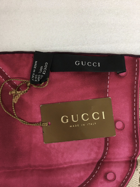 GUCCI　小物 ベルト柄/GGスカーフ/シルク