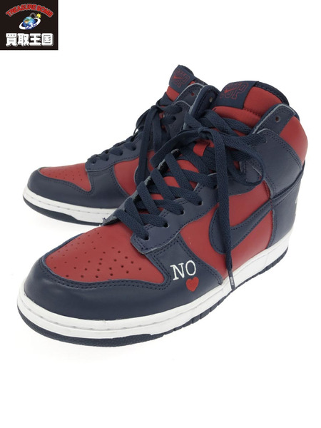 Supreme×Nike SB Dunk High ByAnyMeans Red Navy-White 27.0cm｜商品