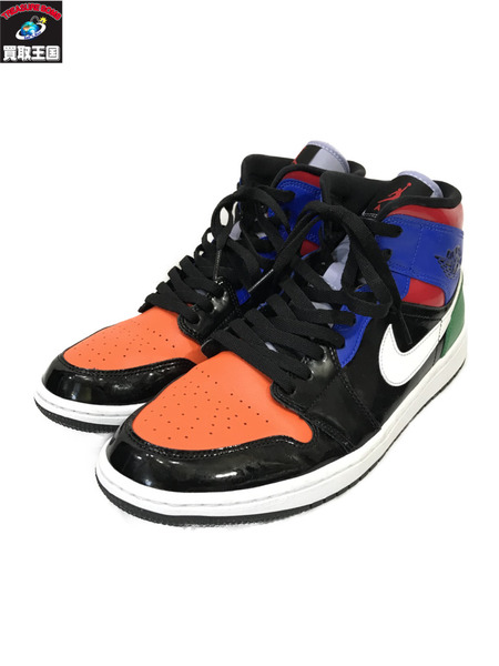 NIKE AIR JORDAN 1 MID/PATENT BLEND/29.0cm/CV5276-001/ナイキ/メンズ/靴/スニーカー/シューズ[値下]