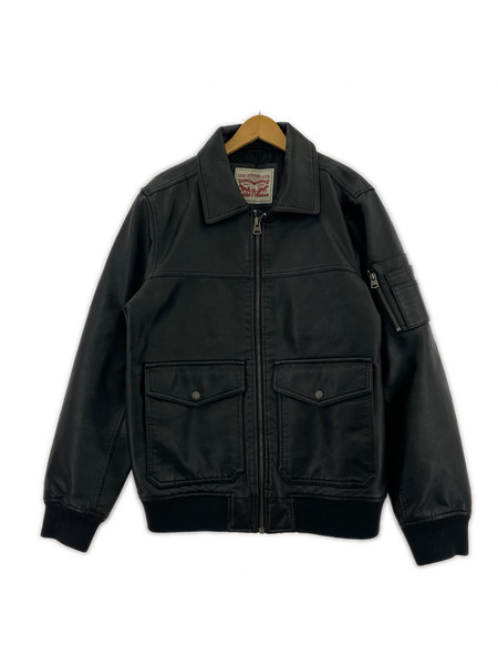 Levi's レザージャケット A7753-0001 MA-1 ブラック (S)
