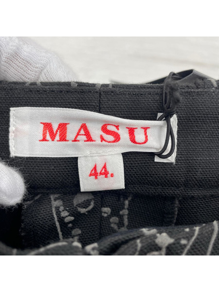 MASU FLOCKY WEB FLARE PANTS フロッキーウェブフレアパンツ 44 ブラック