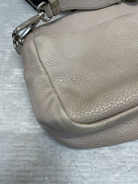 PRADA ヴィッテロダイノ ソフトレザー ショルダーバッグ ピンクベージュ 1BD314