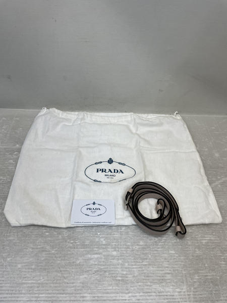 PRADA ヴィッテロダイノ ソフトレザー ショルダーバッグ ピンクベージュ 1BD314