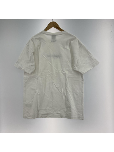 Yohji Yamamoto×NEW ERA/ロゴ刺繍Tシャツ/WHT/XL